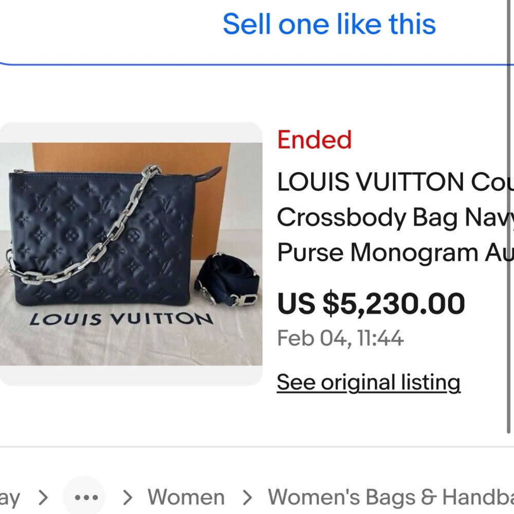Louis Vuitton Navy Crossbody Bag